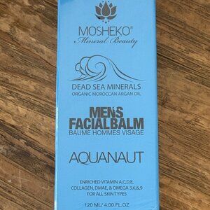 Mosheko Men's Facial Balm Aquanaut DEAD SEA MINERALS W/ MOROCCAN ARGAN OIL New!